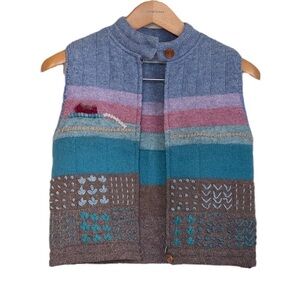 Susan Bristol Multicolor Knit Vest